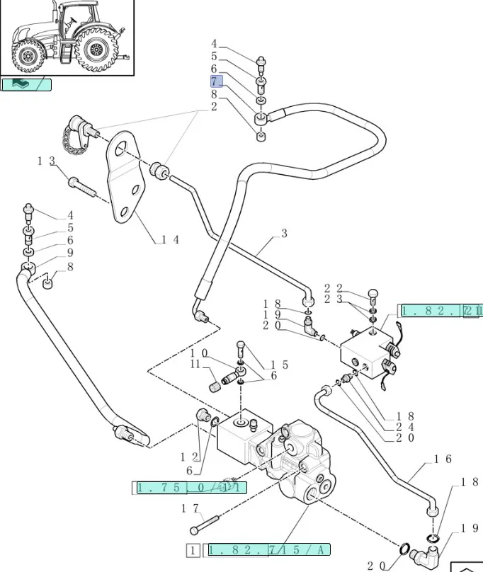 87635545 - Трубка гидравл. торм. сист. T7/Pm.