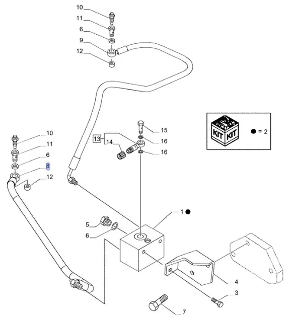 87635543 - Трубка гидравл. торм. сист. T7/Pm.