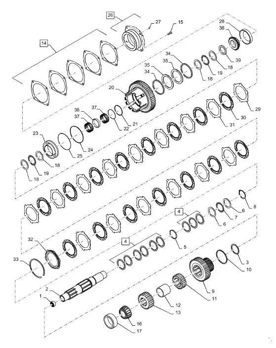 1286038C2 - Кольцо дистанц. муфты вала промежут. КПП диап. TGT8./Mg.
